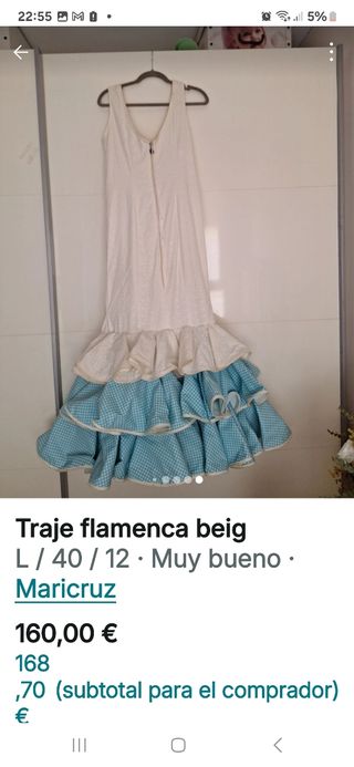 Traje gitana beig bordado