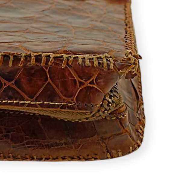 Porta documentos o portafolio de piel de cocodrilo