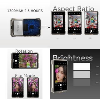 ZTIANFOTO Pantalla magnética Bluetooth 4'' visor