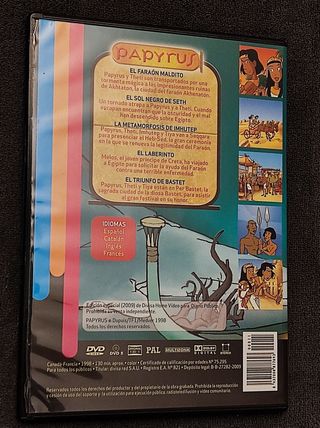 DVDs infantiles: Papyrus, Popeye, Mini monstruos.