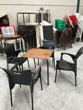 Mesa y 4 sillas exterior - Jardín