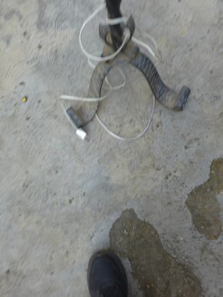 Lampara pie forja negra