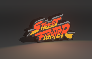 letrero led street fighter