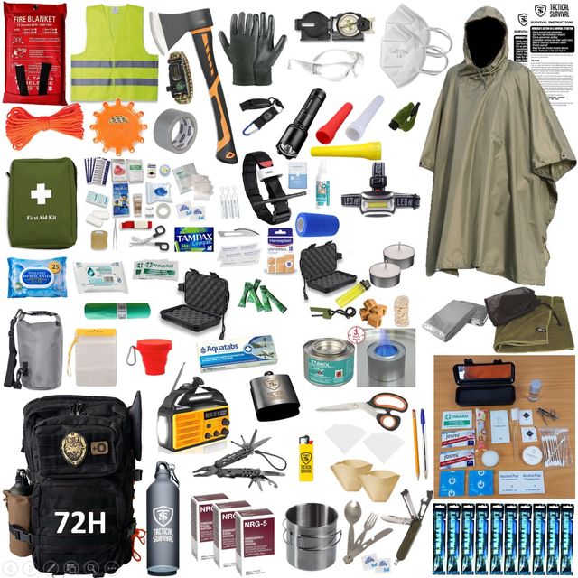 Mochila Emergencias 72H UE para 1 persona