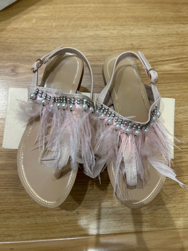 Sandalia mujer rosa palo