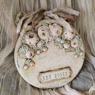 Plaquita Shabby Chic con Rosas