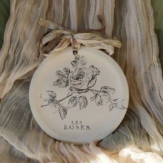 Plaquita Shabby Chic con Rosas