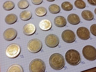 Monedas 2 euros originales y raras