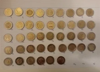 Monedas 2 euros originales y raras