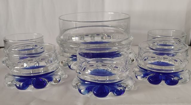 JUEGO PARA MACEDONIA O PONCHE CRISTAL DE MURANO