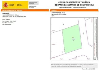 Solar en venta en Valldoreix en Sant Cugat del Vallès
