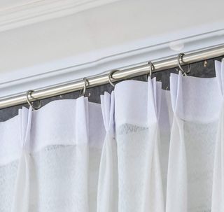 28 Anillas de cortina Metalicas Plateadas