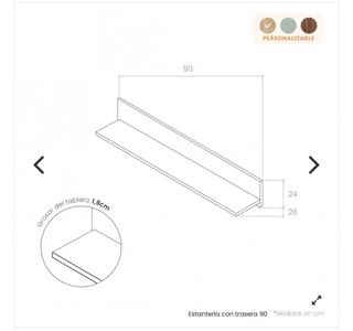 Estantería con trasera CHIARA de Habitare Home