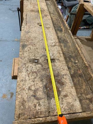 Mesa carpintero antigua de madera