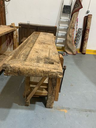 Mesa carpintero antigua de madera