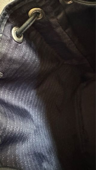 BORSA A SACCO BURBERRY VINTAGE BLUE CANVAS Y IN PELLE