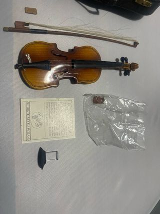 Violín miniatura con estuche