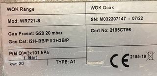 WOK GAS DOBLE SOBREMESA - WR721-S