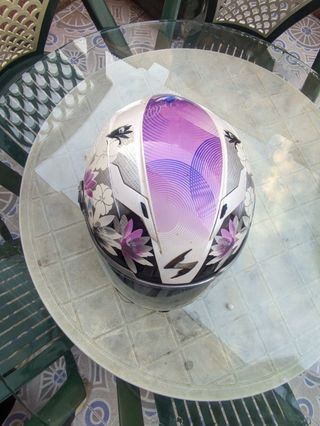 Casco moto integral floral