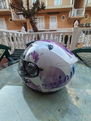 Casco moto integral floral