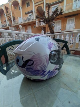Casco moto integral floral