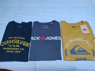 3 Camisetas Hombre: Jack & Jones, Quiksilver