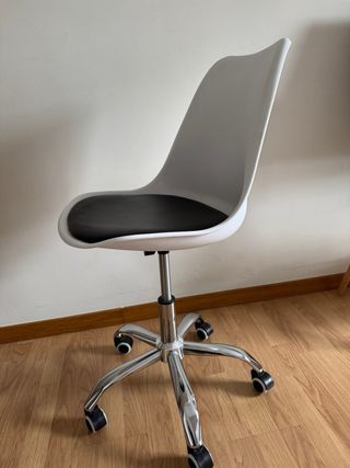 Silla escritorio giratoria blanco-negro