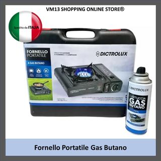 2 x Fornello portatile gas butano con valigetta