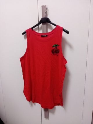 Canotta rossa ciliegie Terranova