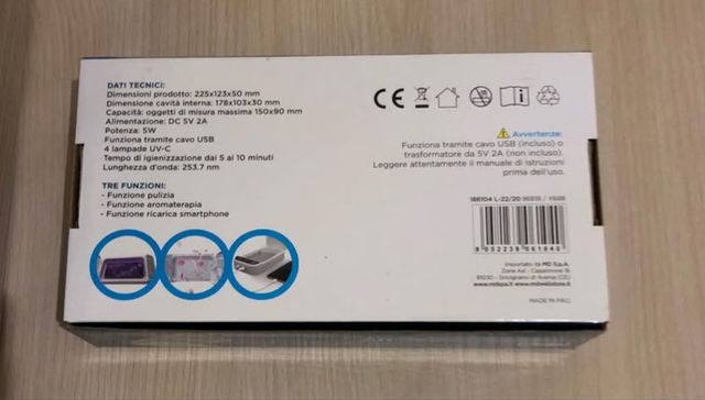 Igienizzante UV MXD nuovo mai usato