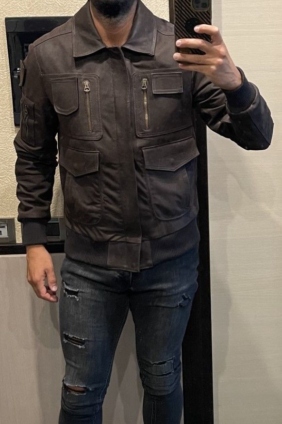 Giacca Giubbotto Vera Pelle Elicotteristi 48