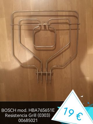 PIEZAS DE UN HORNO Bosch HBA76S651E: