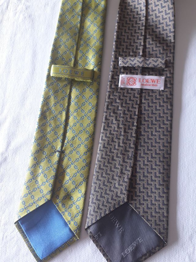 2 Corbatas Loewe - Verde Oliva & Negra