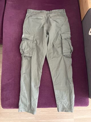 Pantalones Cargo Zara - Verde - 36