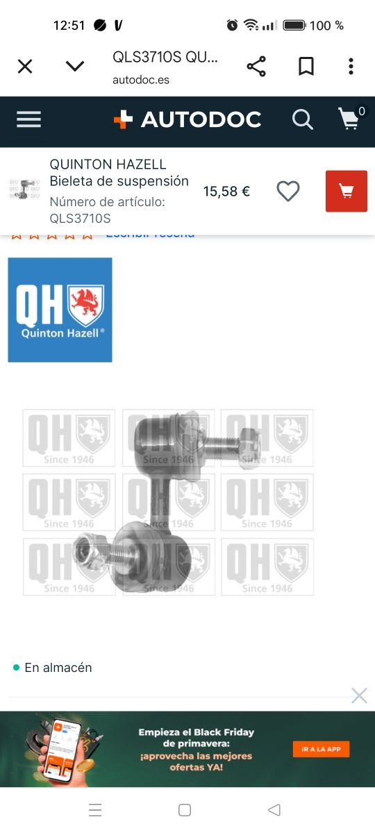 Biel. estabilizadora Quinton Hazell QLS3710S