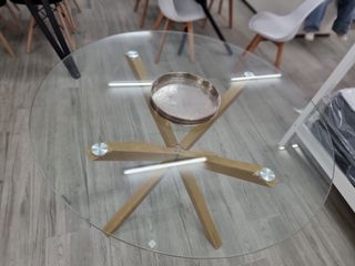 Preciosa Mesa Nueva Redonda De Cristal 👌👌