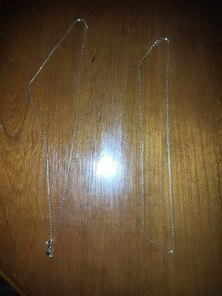 2 Cadenas finas oro 10k mujer