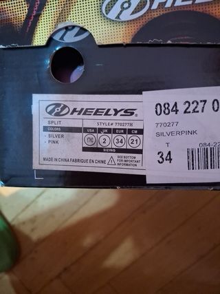 Heelys Zapatos niña con ruedas talla 34