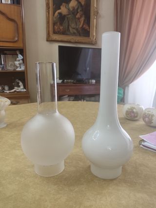 2 Tulipas de Quinqué - Cristal