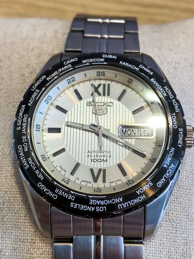 Seiko 5 Sports 100m World Time SNZG63K1 Automatic
