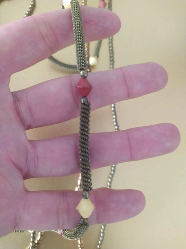 Collar largo triple
