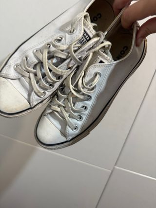 Converse plataforma blancas