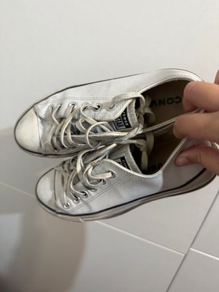 Converse plataforma blancas