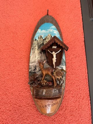 Quadretto in legno vintage Cortina
