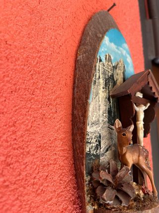 Quadretto in legno vintage Cortina