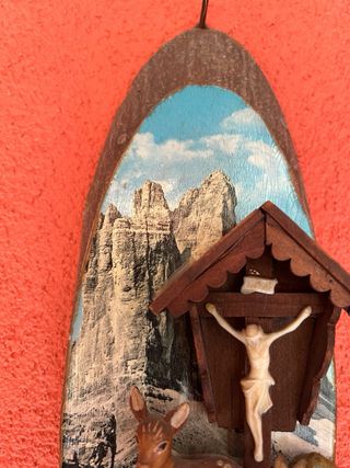 Quadretto in legno vintage Cortina
