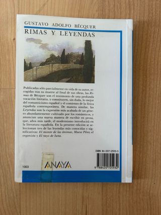 Libro “Rimas y Leyendas”