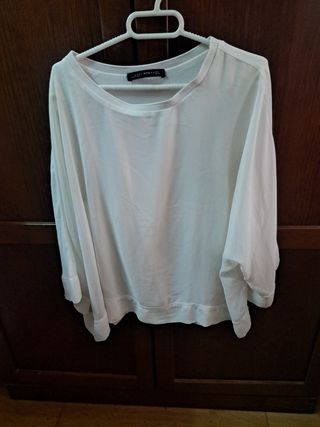 Blusa Zara blanca - Talla L