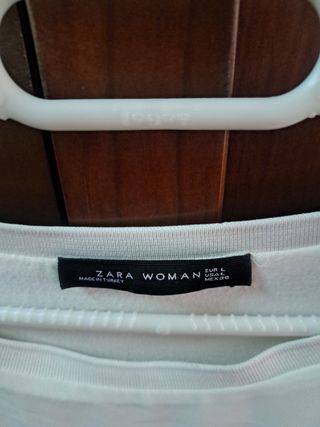 Blusa Zara blanca - Talla L