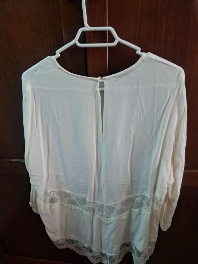 Blusa blanca Mango - Talla L